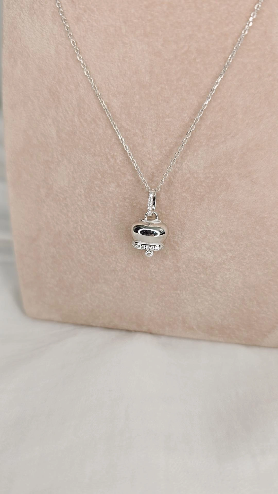 Collana Campanella Argento 925 e Zirconi - immagine 2