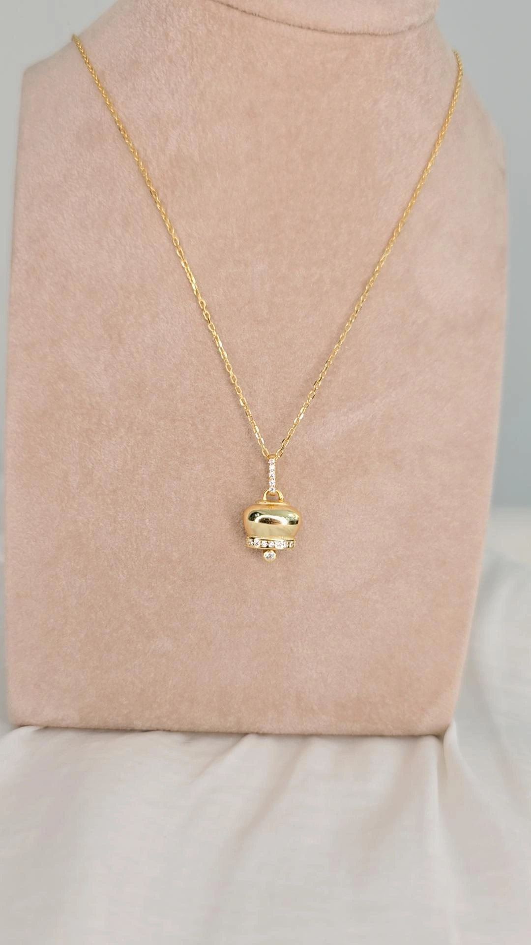 Collana Campanella Argento dorato 925